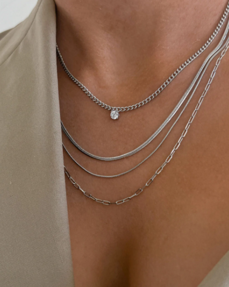 LUV AJ BARDOT STUD CHARM NECKLACE