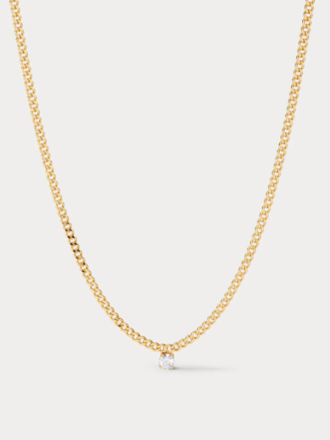 LUV AJ BARDOT STUD CHARM NECKLACE