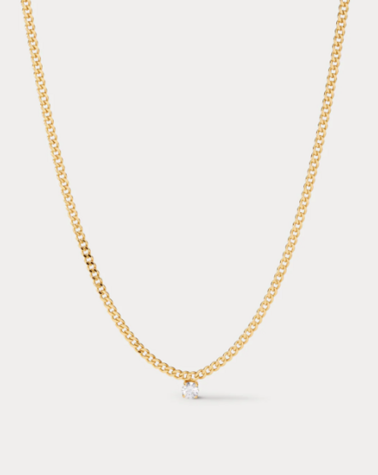 LUV AJ BARDOT STUD CHARM NECKLACE