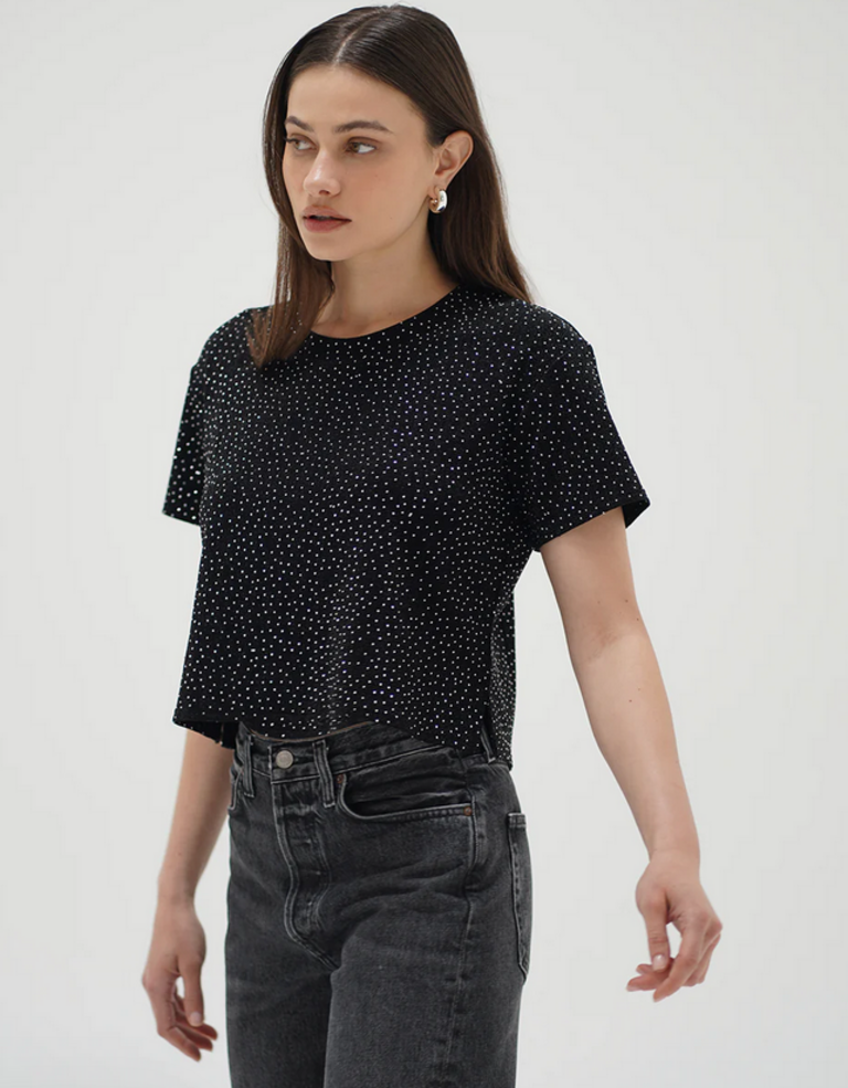 LNA BROOKLYN STUDDED TEE