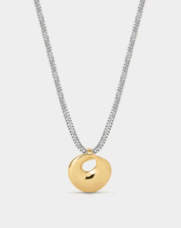 LUV AJ THE MERCURY DISC SPARKLE NECKLACE