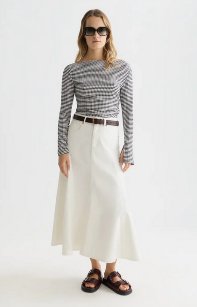 SCOTCH & SODA DRAPEY GINGHAM L/S TOP