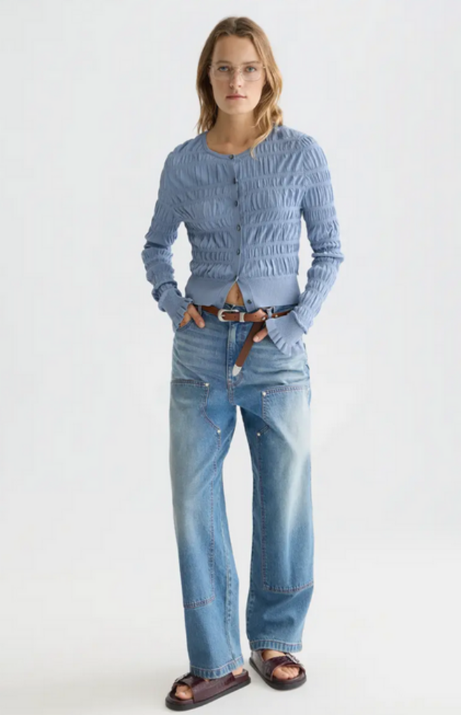 SCOTCH & SODA SMOCK STITCH CREW NECK CARDI