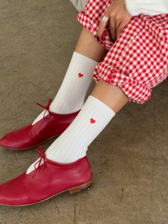LE BON SHOPPE EMBROIDERED HER SOCK