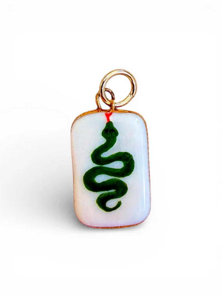 SHA PARLE GREEN SNAKE CHARM