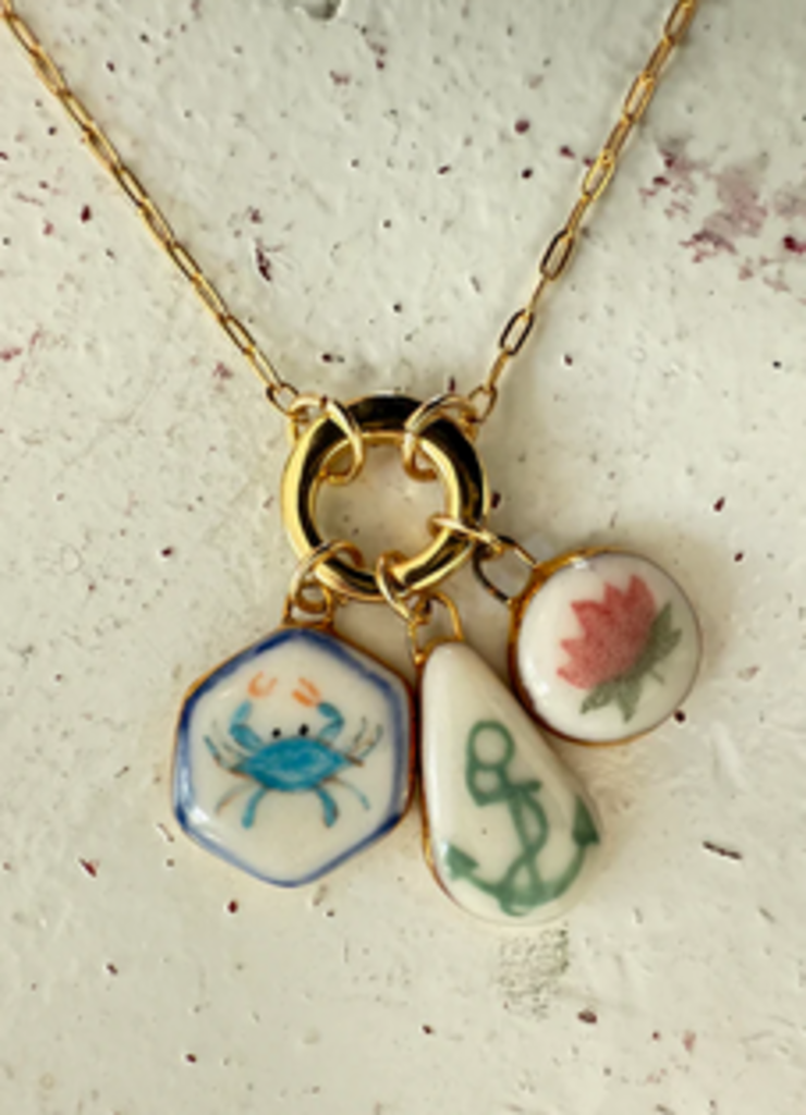 SHA PARLE PAPERCLIP CHAIN W/ CHARM HOLDER