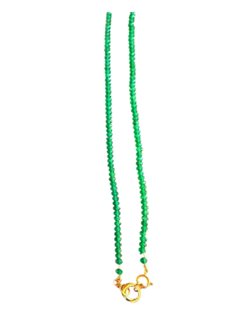 SHA PARLE GEMSTONE CHAIN W/ CHARM HOLDER