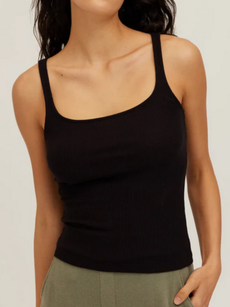 PROJECT SOCIAL T OLSEN SCOOP NECK RIB TANK