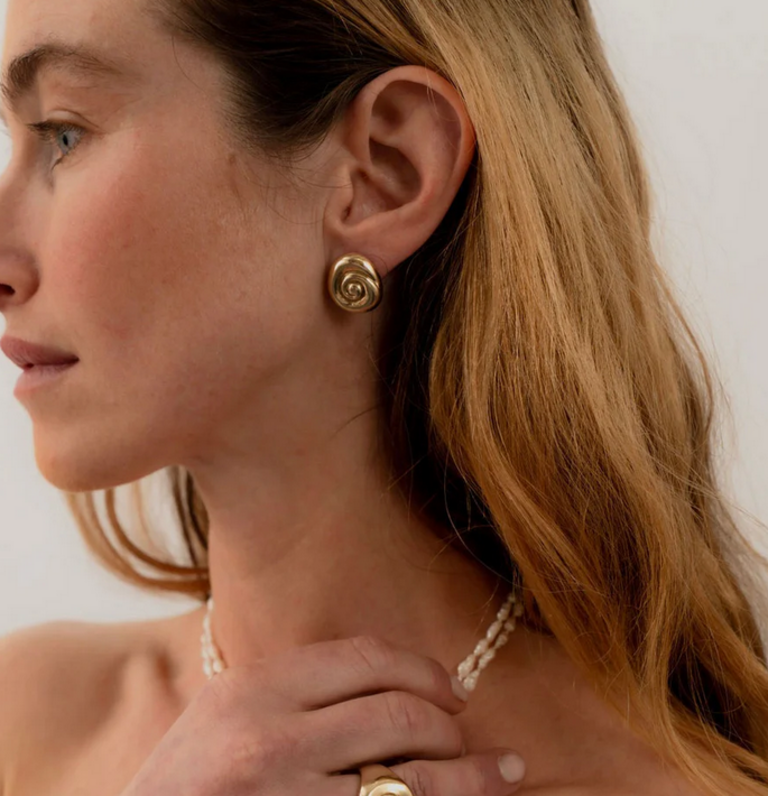 AMANDA HUNT SMALL COMPASS EARRINGS