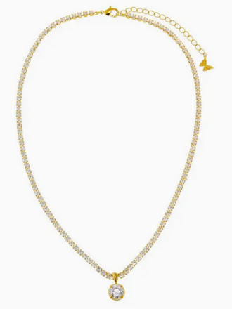 ADINA EDEN CZ ROUND PENDANT TENNIS CHOKER