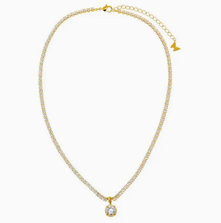 ADINA EDEN CZ ROUND PENDANT TENNIS CHOKER