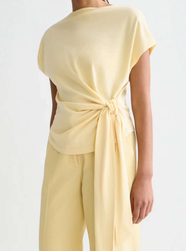 SCOTCH & SODA KNOTTED SLASH NECK TEE