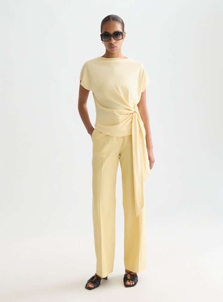 SCOTCH & SODA KNOTTED SLASH NECK TEE