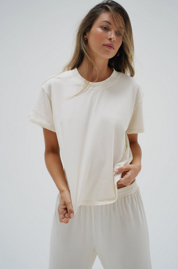 LNA AVA OVERSIZED SPANDEX JERSEY TEE