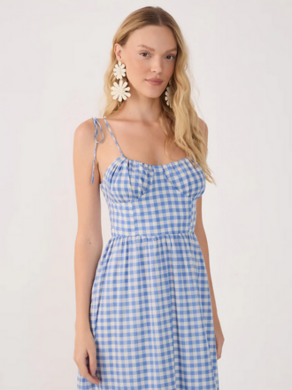 DRESS TO GINGHAM MAXI DRESS