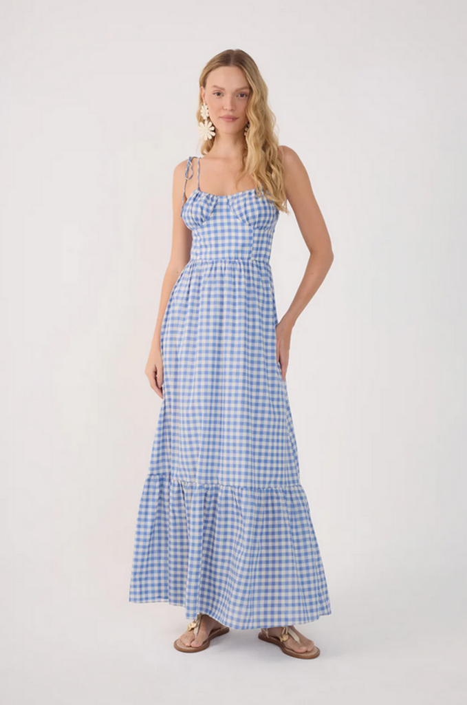 DRESS TO GINGHAM MAXI DRESS