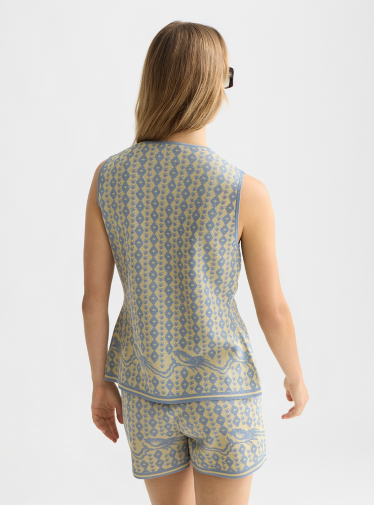 SCOTCH & SODA JACQUARD KNITTED VEST