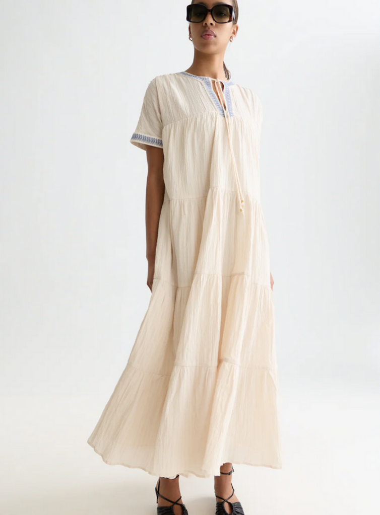SCOTCH & SODA COTTON CREPE MAI CAFTAN DRESS