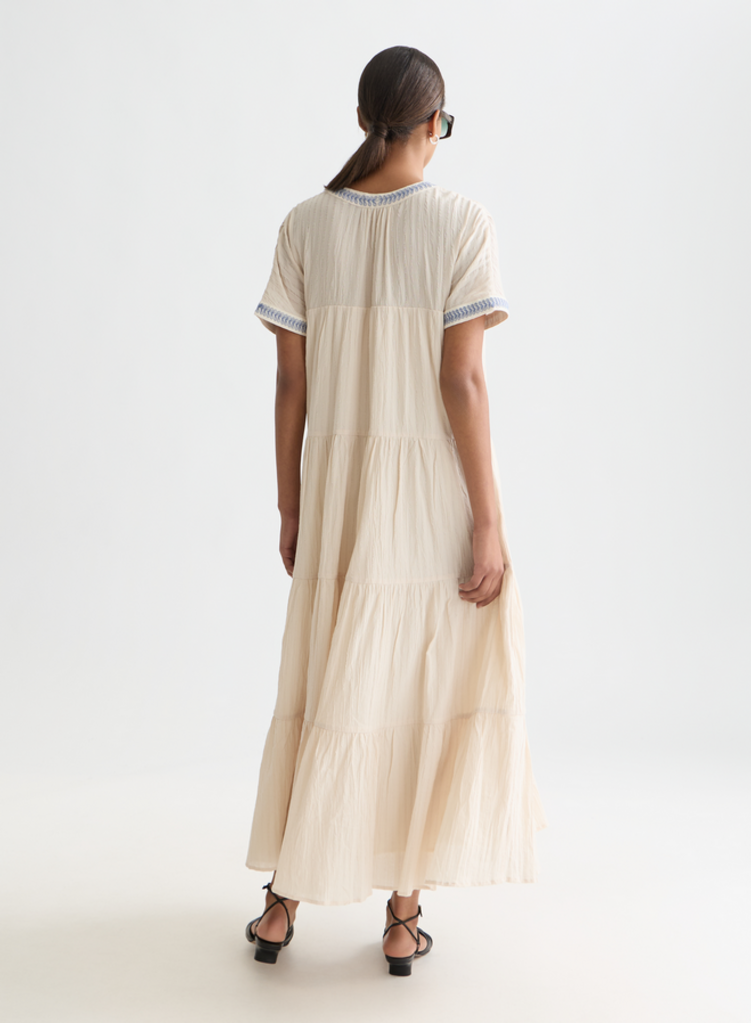 SCOTCH & SODA COTTON CREPE MAI CAFTAN DRESS