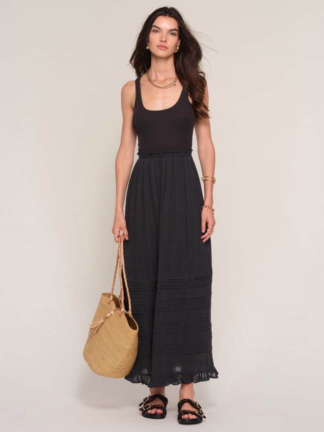 white christmas dresses Surfside Rib Maxi Dress - Salt Air Stripe