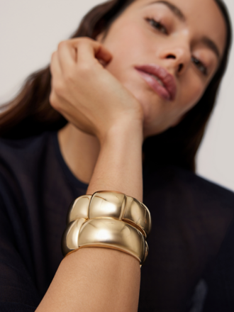 JENNYBIRD MEGA WOVEN SQUARE BANGLE