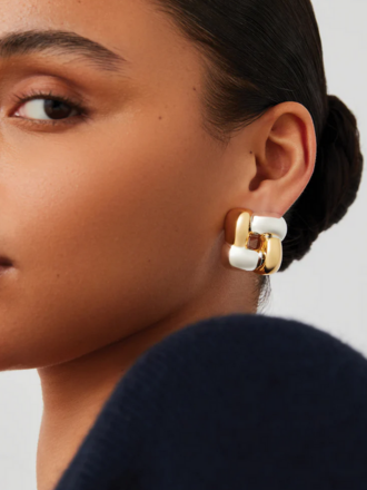 JENNYBIRD MEDIUM WOVEN SQUARE EARRING