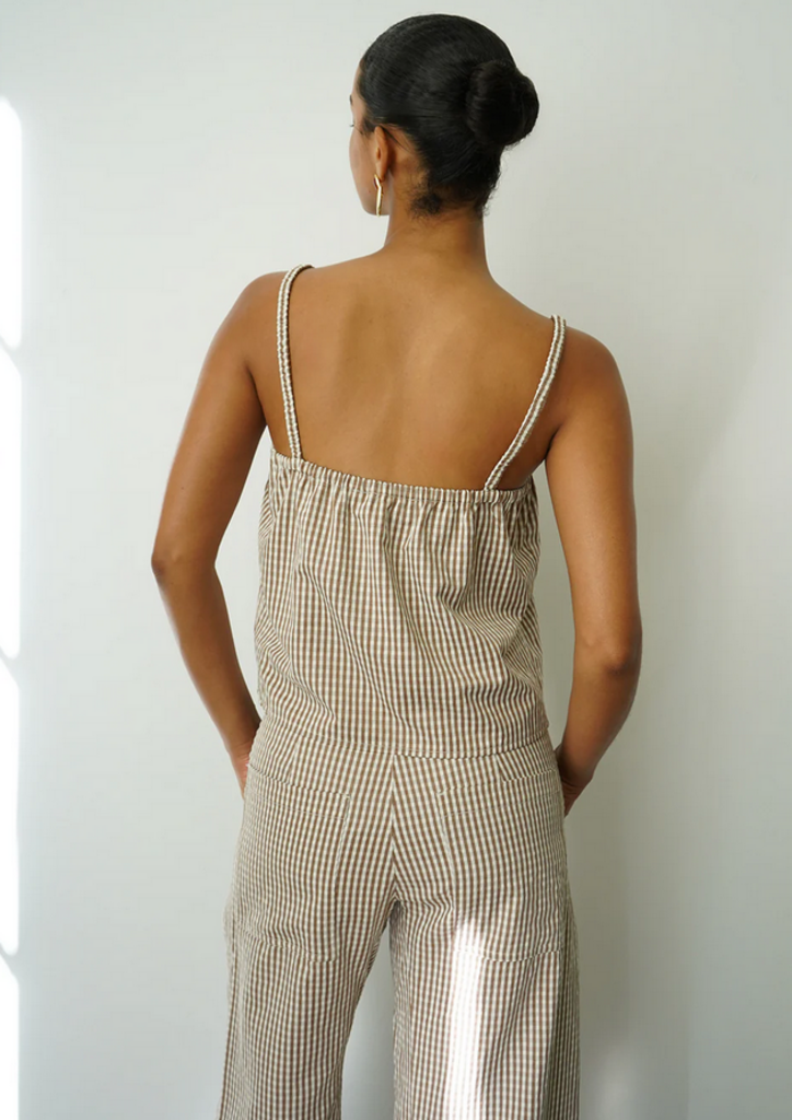 LNA BRANDY CHECK TOP