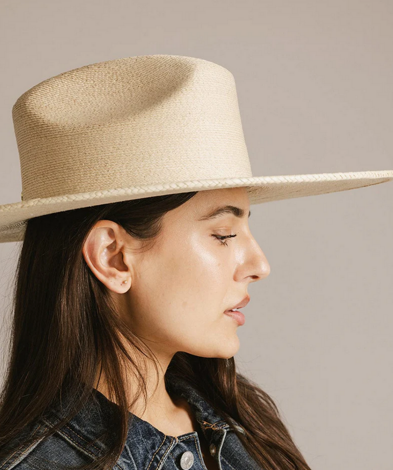 GIGI PIP FAYE WIDE FEDORA STRAW HAT