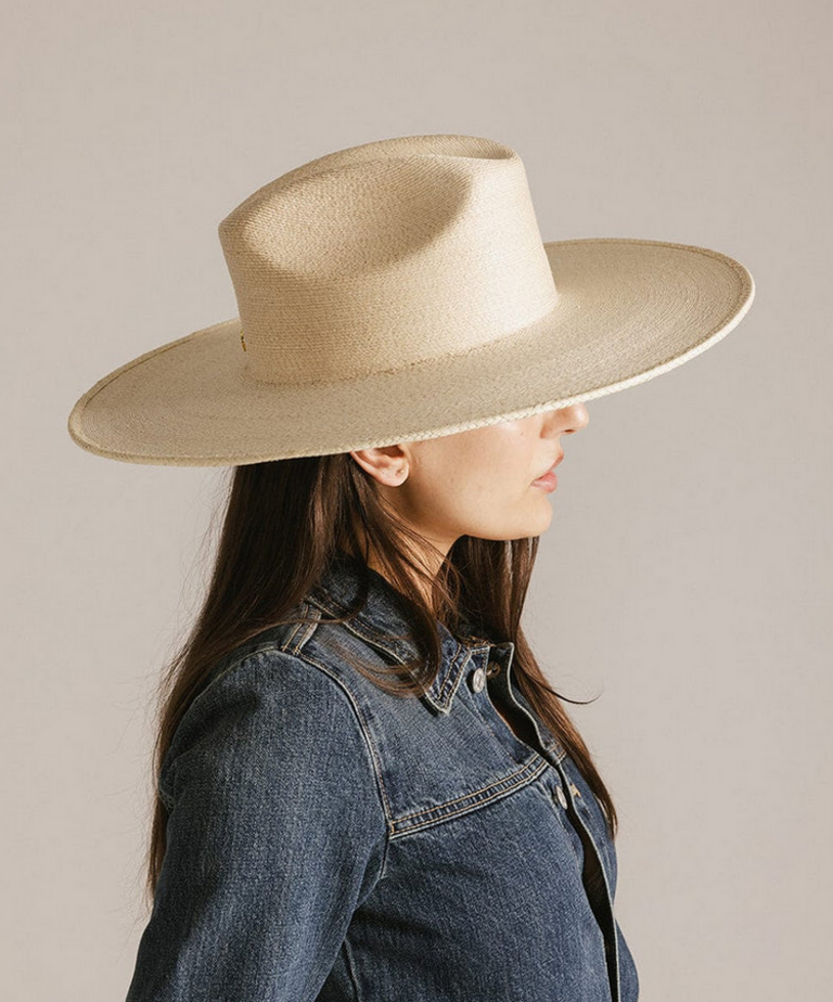 GIGI PIP FAYE WIDE FEDORA STRAW HAT