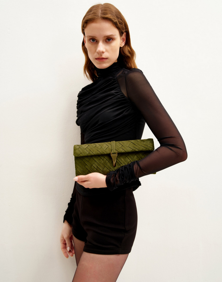 JW PEI ZARIA WOVEN CLUTCH