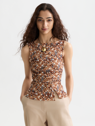 SCOTCH & SODA PRINTED TEXTURED TANK