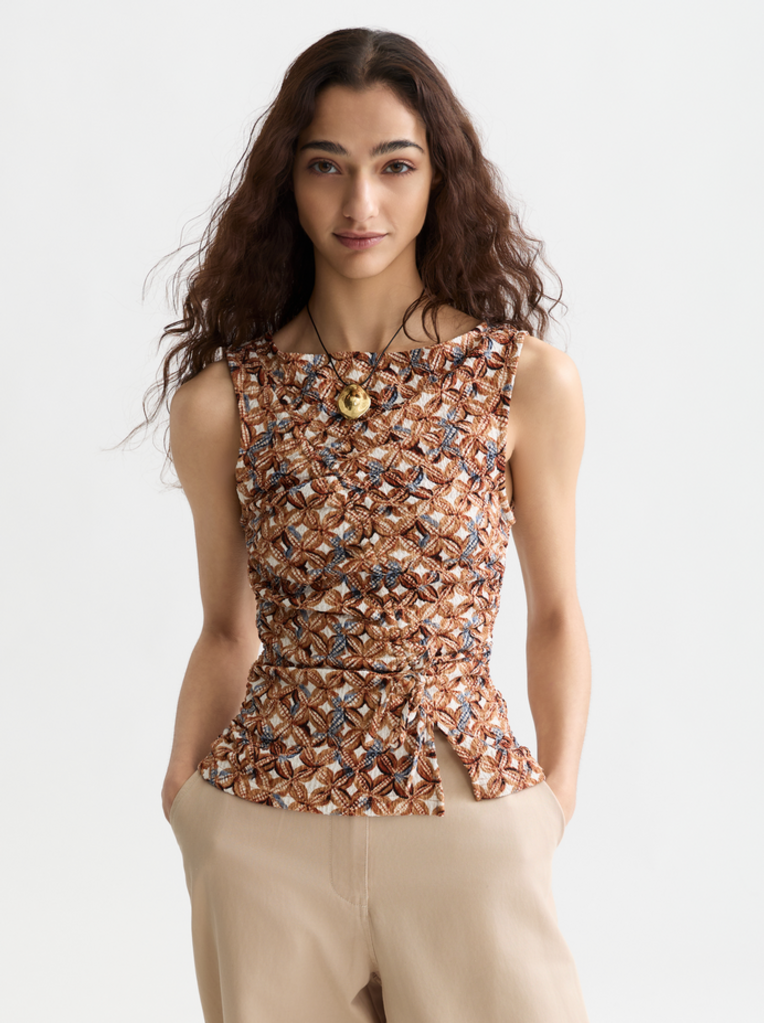 SCOTCH & SODA PRINTED TEXTURED TANK
