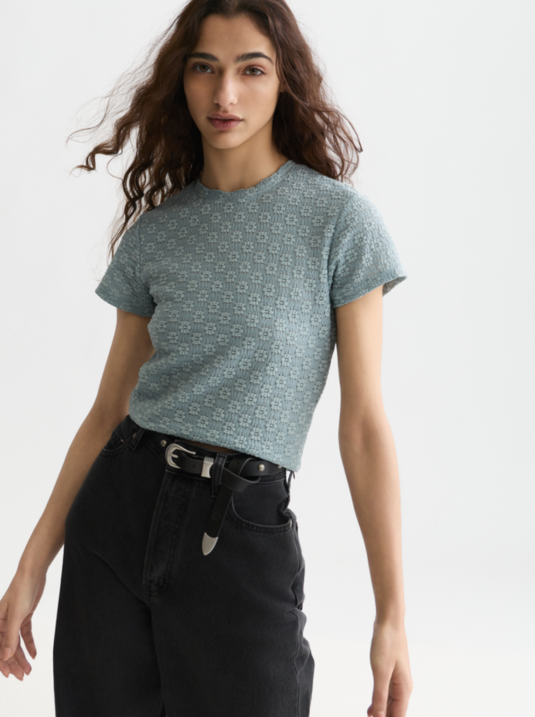 SCOTCH & SODA OPEN STRUCTURE SLIM FIT TEE