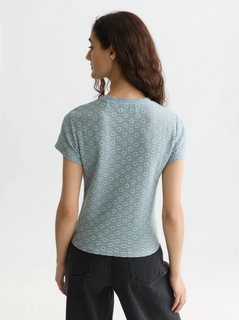 SCOTCH & SODA OPEN STRUCTURE SLIM FIT TEE