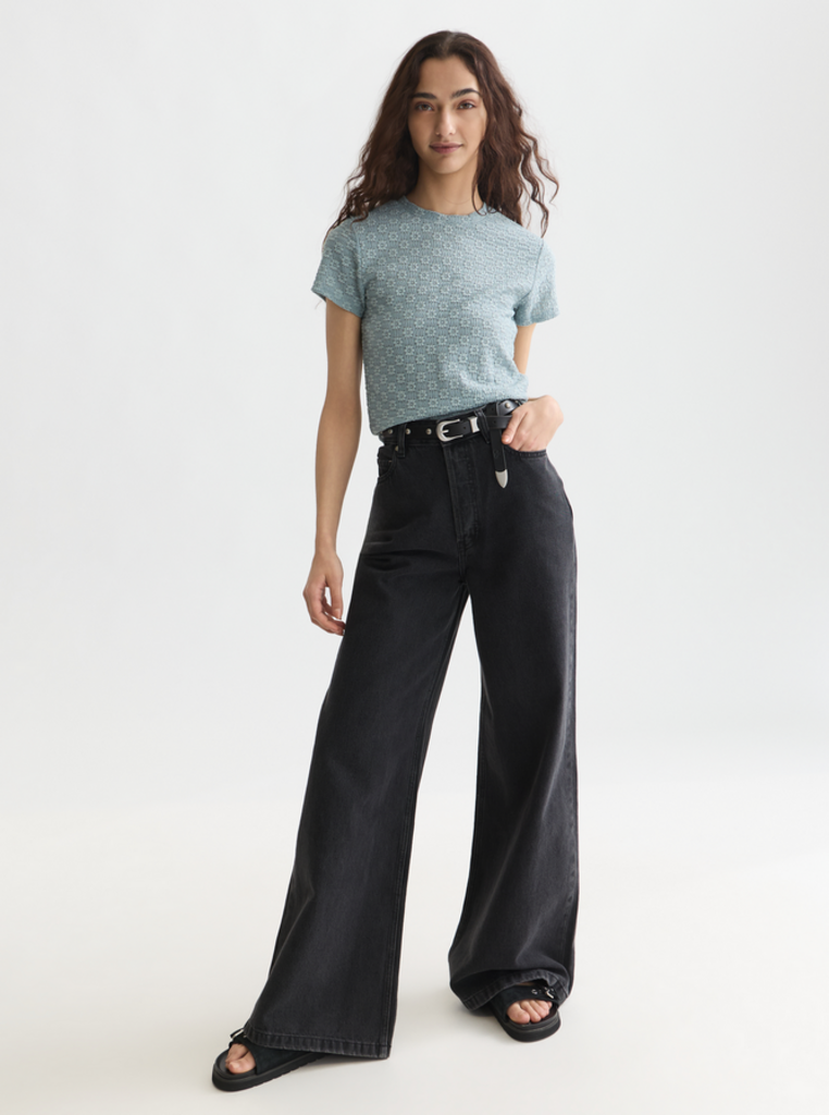 SCOTCH & SODA OPEN STRUCTURE SLIM FIT TEE
