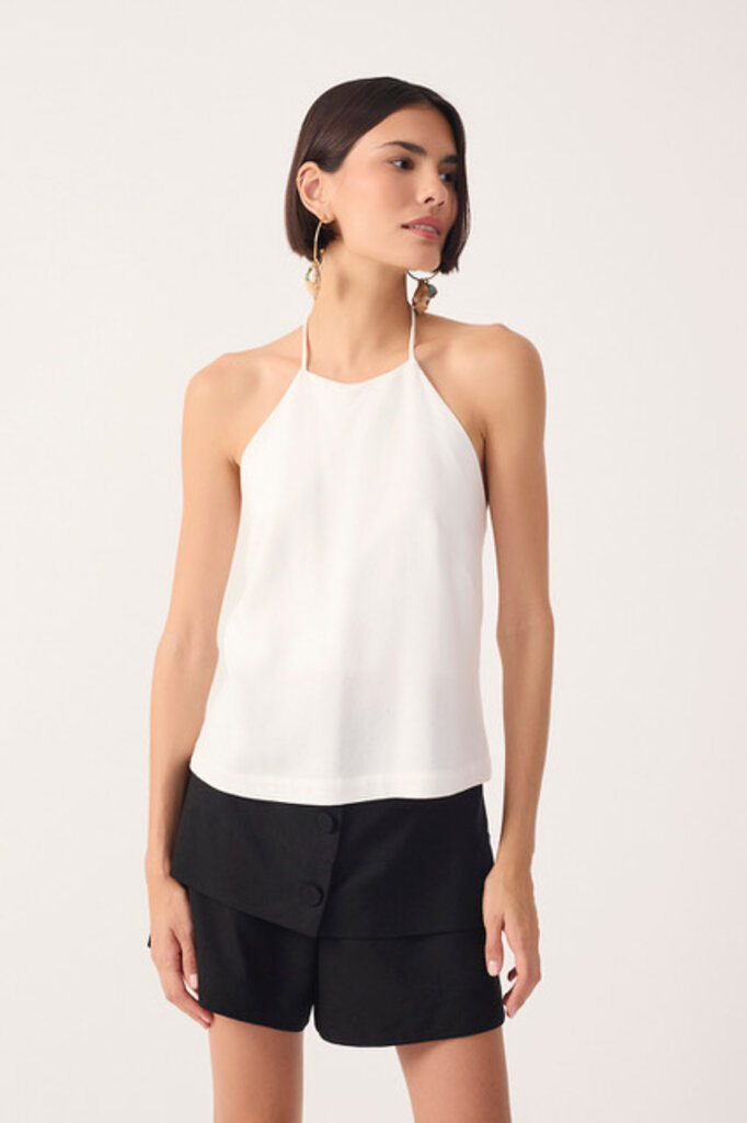 DRESS TO OPEN BACK LINEN BLOUSE