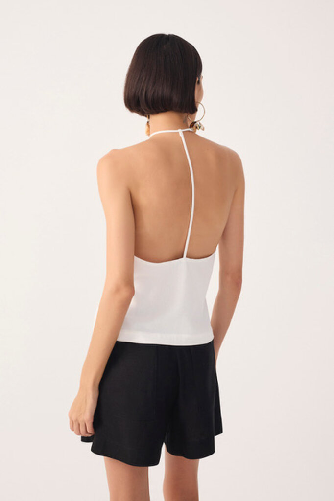 DRESS TO OPEN BACK LINEN BLOUSE
