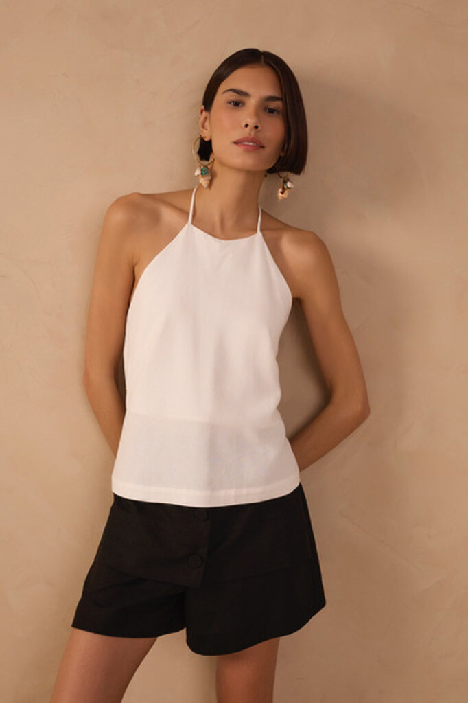 DRESS TO OPEN BACK LINEN BLOUSE