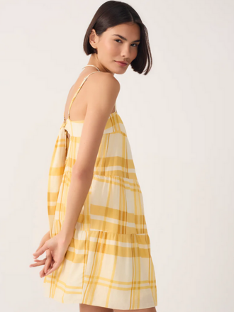 DRESS TO SLEEVELESS TIERED ROMPER