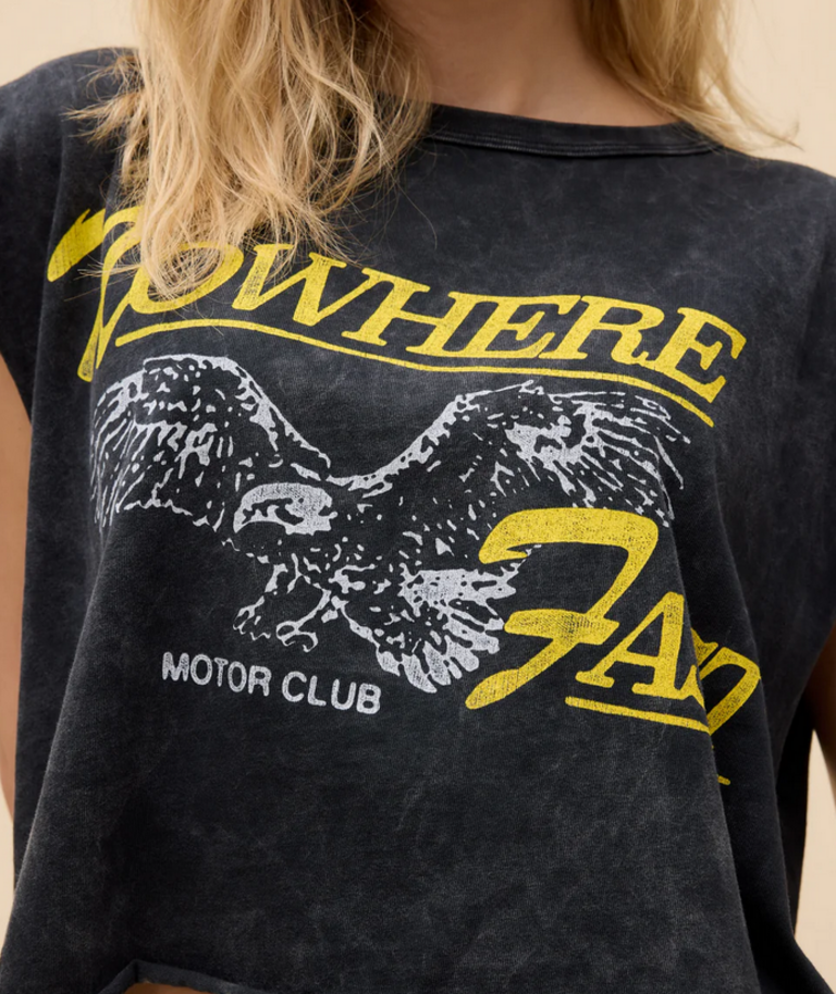 DAYDREAMER NOWHERE FAST CROPPED MUSCLE TANK