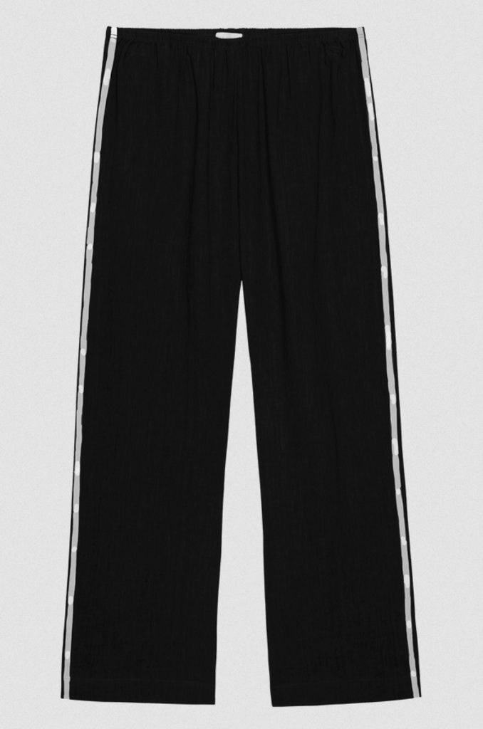 DONNI THE LINEN CROP RACER STRIPE PANT