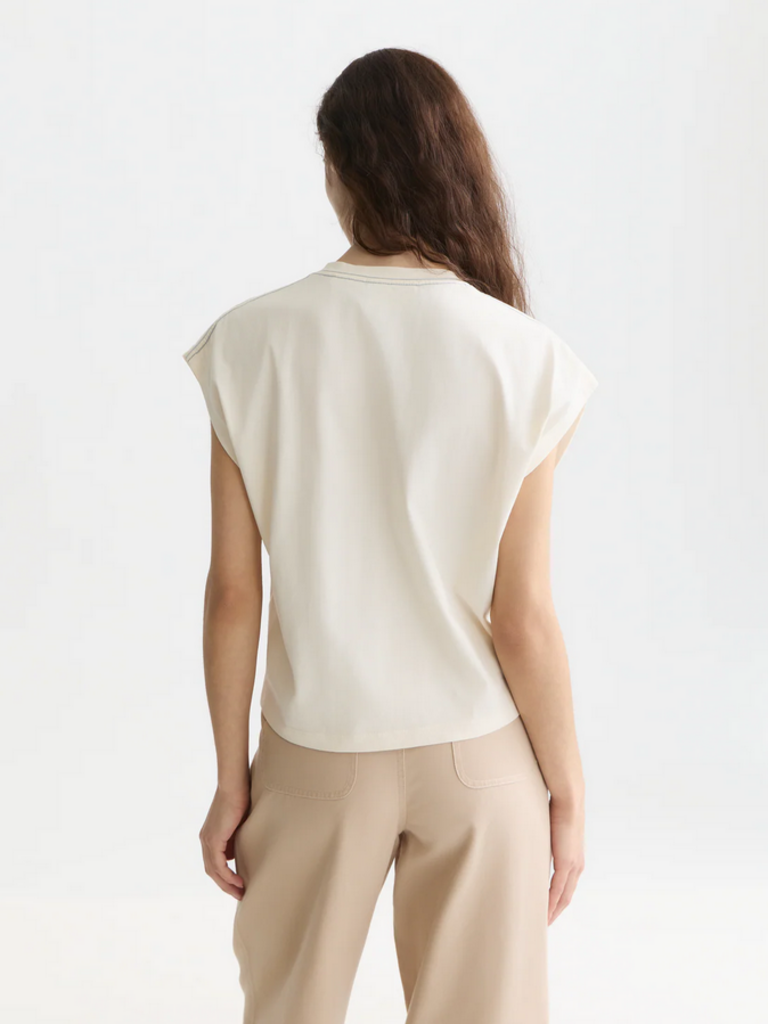 SCOTCH & SODA TWISTED NECKLINE T-SHIRT