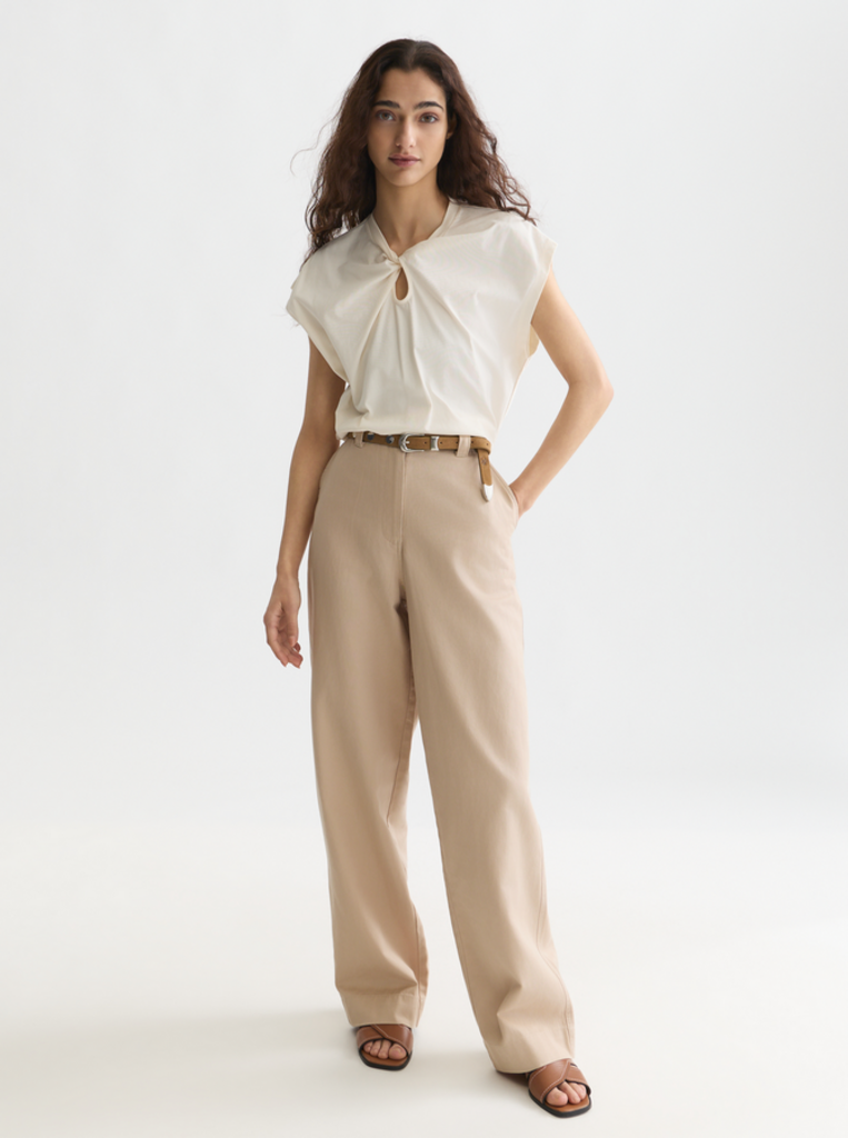 SCOTCH & SODA TWISTED NECKLINE T-SHIRT