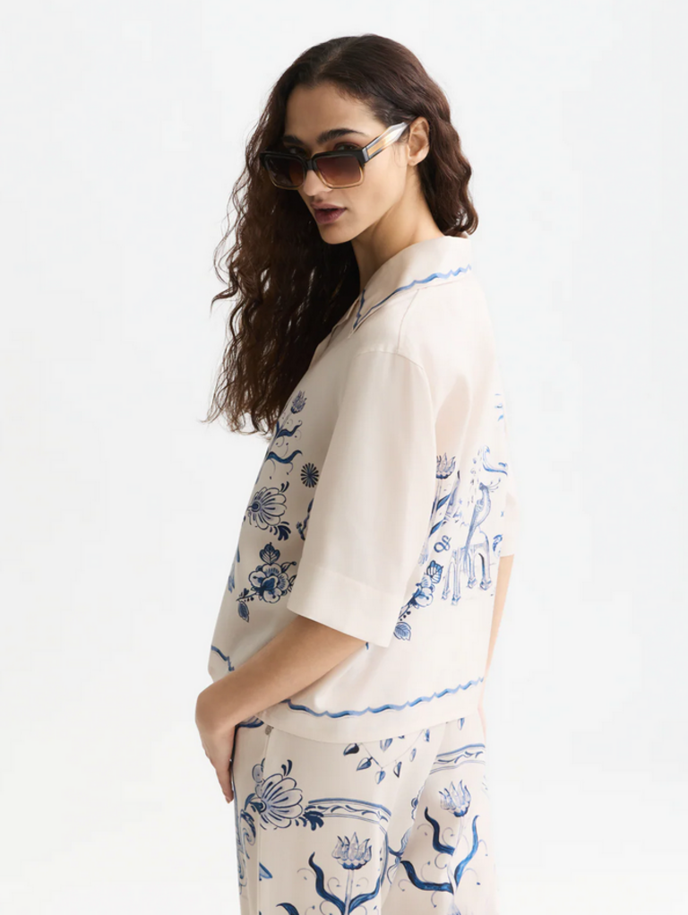 SCOTCH & SODA PRINTED SHORT SLEEVED CAMP SHIRT