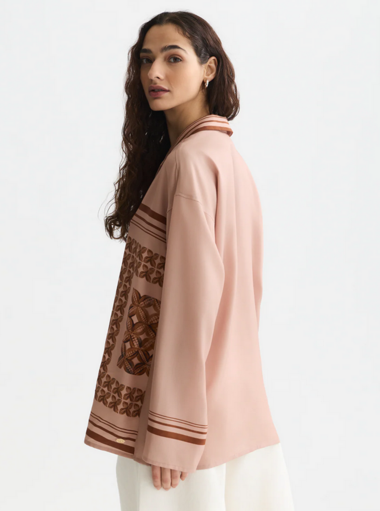 SCOTCH & SODA PLACED PRINT OVERSIZED SHIRT