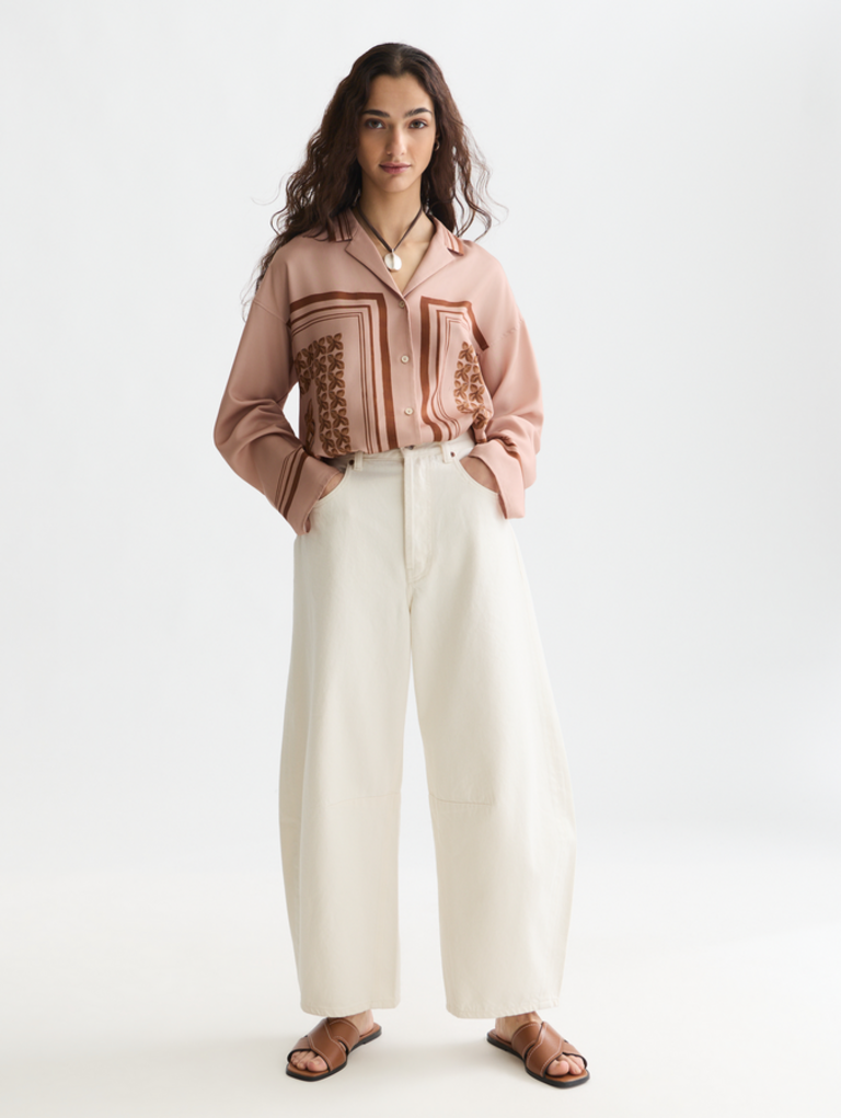 SCOTCH & SODA PLACED PRINT OVERSIZED SHIRT
