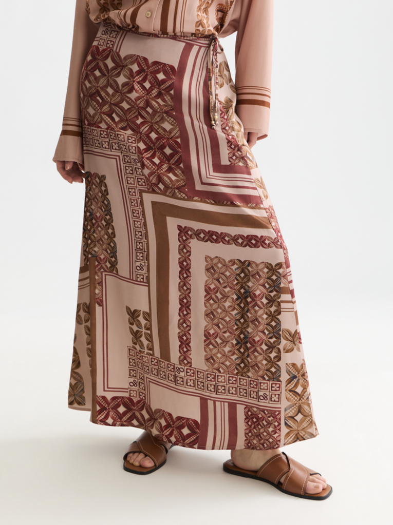 SCOTCH & SODA PRINTED ANKLE LENGHT SKIRT