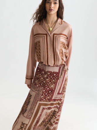 SCOTCH & SODA PRINTED ANKLE LENGHT SKIRT