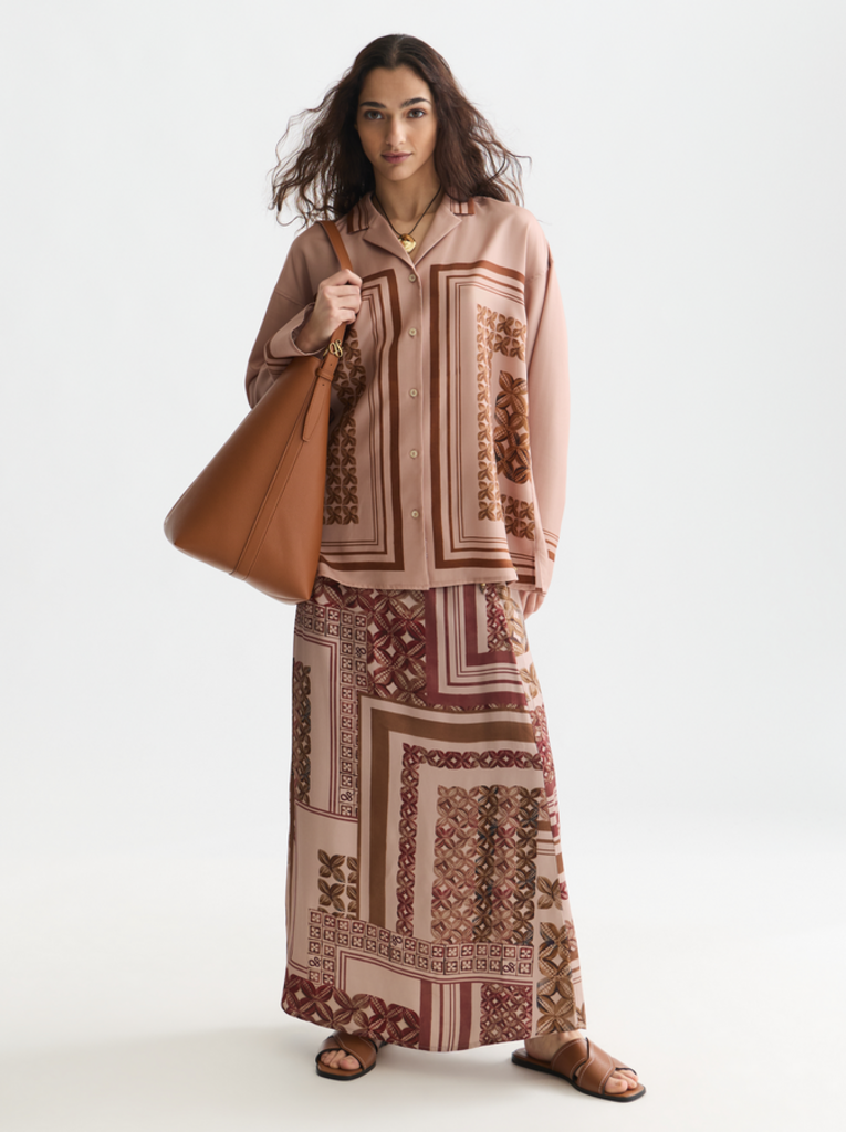 SCOTCH & SODA PRINTED ANKLE LENGHT SKIRT