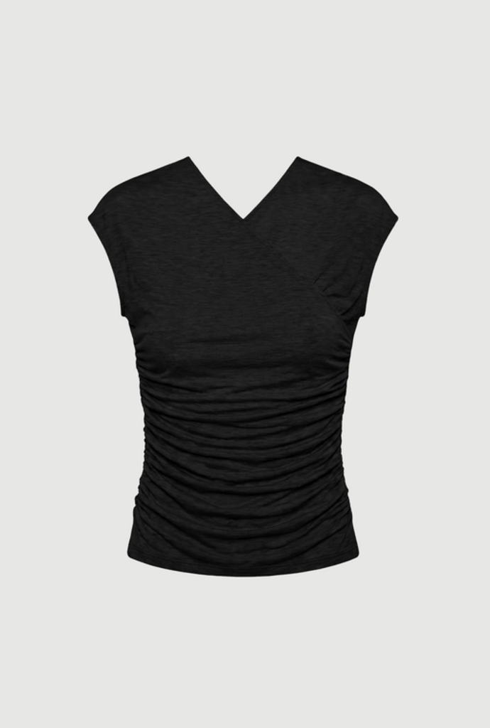 MODERN CITIZEN LILA TENCEL WRAP NECK TEE